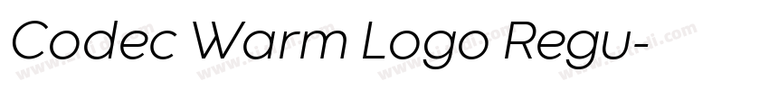 Codec Warm Logo Regu字体转换